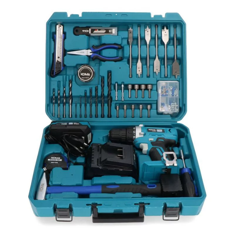 Kit Berbequim Koma Tools Pro Series + 71 Acessórios - 20V - 08375