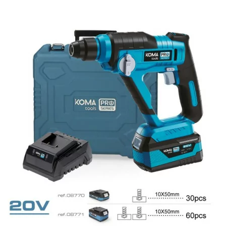 Taladro Koma Tools Pro Series - 20V - c/ Batería - Azul - 08373