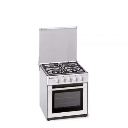 Cocina de Gas Natural Meireles - 55L - 4 Quemadores - Inox -N 500 W NAT