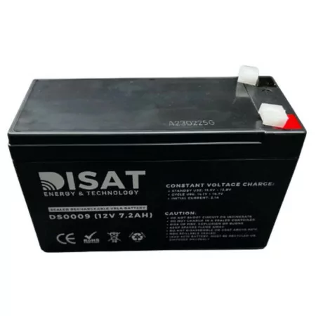 Lead Battery 12V 7.2AH F1 - DISAT - DS0009