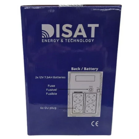 UPS - 1200VA/720W 7.5AH - 4X Schuko - DISAT - DS0014