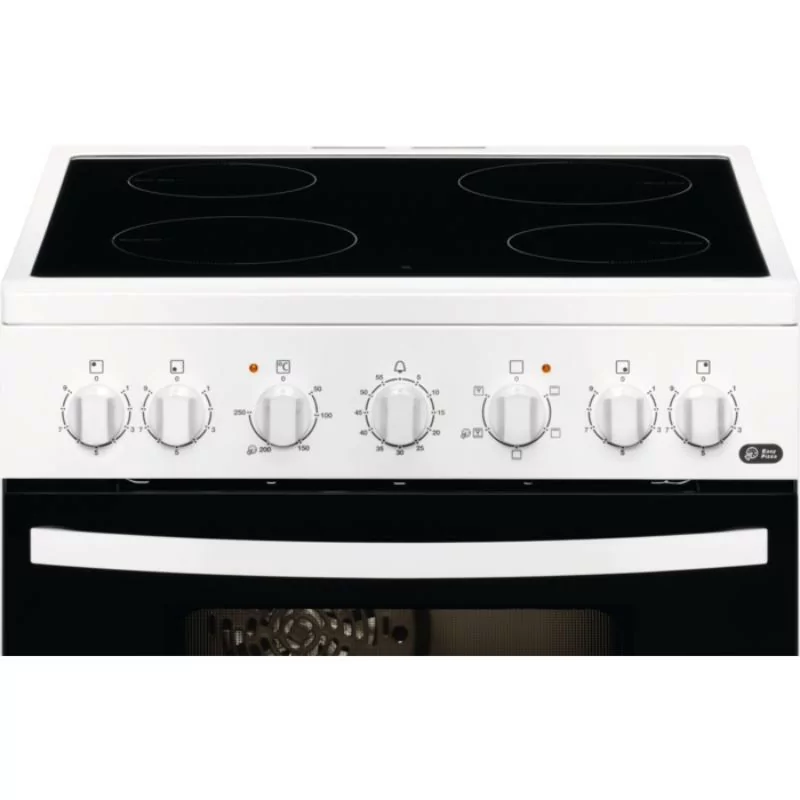 Fogão Vitrocerâmica Zanussi - 4 Zonas - 56L - Branco - ZCV65201WA