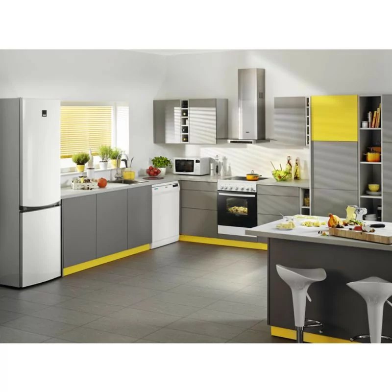 Fogão Vitrocerâmica Zanussi - 4 Zonas - 56L - Branco - ZCV65201WA
