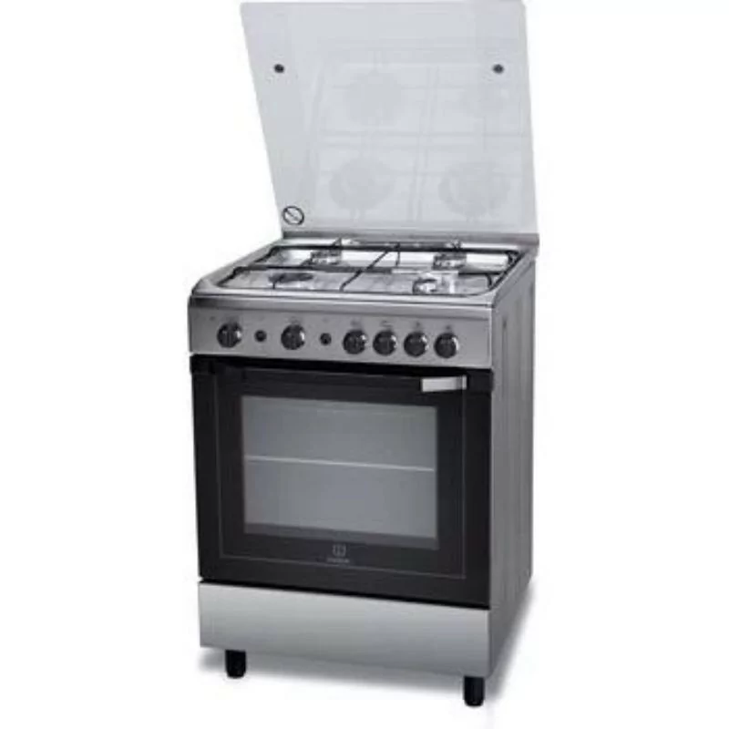 Cocina Monobloque Gas Natural Indesit - 4 Quemadores - 60cm - Inox - I6GG1F(X)/P