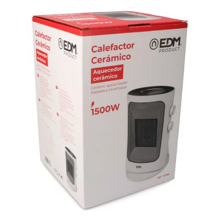 Calefactor Vertical Oscilante EDM - 1500W - Gris - 07186