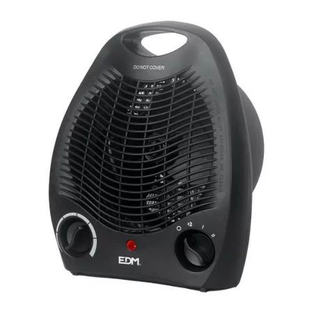 Calefactor de Mesa EDM - Vertical - 2000W 50Hz - Negro - 07220