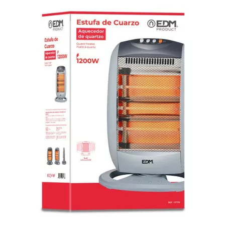 Aquecedor de Quartzo EDM - 1200W - 3 Barras - Quartzo - 07136