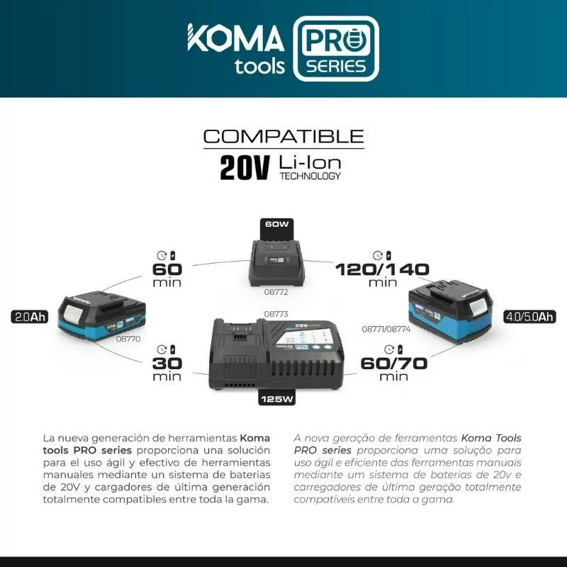 Compressor de Ar Koma Tools Pro Series - 20v