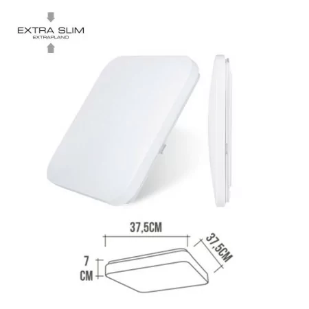 Lámpara de Parede de Superfície EDM LED EXTRA FINO - 24W 4000K - 37,5x37,5x7,1cm
