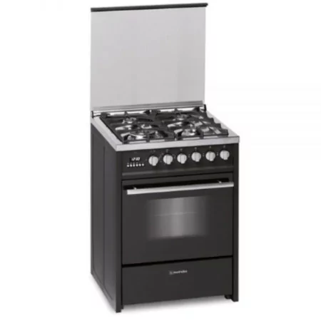 Fogão Meireles Monza - 55L - E 610 Bl - Preto + Inox