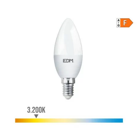 EDM LED Bulb - Candle - E14 - 7W - 600LM - 3200K - Warm Light - Ø3.6x10.3cm - 98951