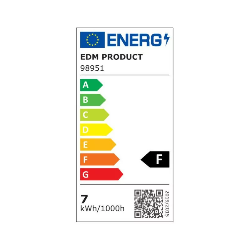 EDM LED Bulb - Candle - E14 - 7W - 600LM - 3200K - Warm Light - Ø3.6x10.3cm - 98951