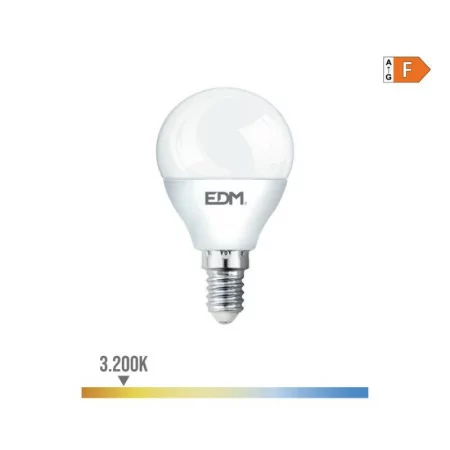Bombilla LED EDM - Esférica - E14 - 7W - 600LM - 3200K - Luz Quente - Ø4,5x8,2cm - 98949