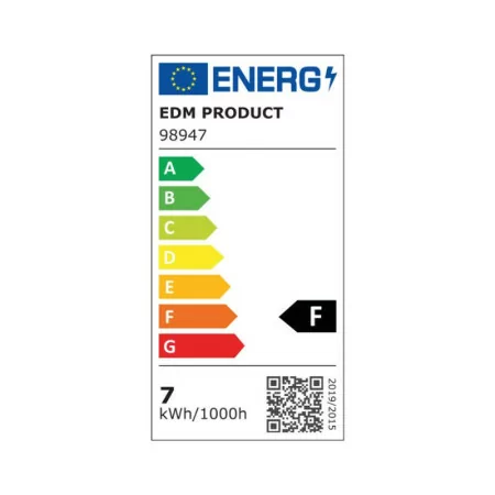 EDM LED Bulb - Spherical - E27 - 7W - 600LM - 3200K - Warm Light - Ø4.5x8.2cm - 98947