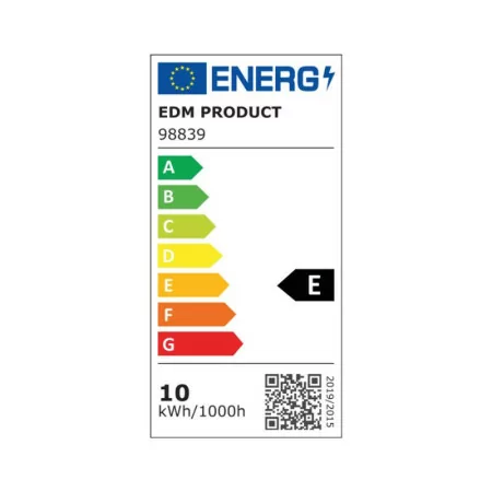 Lâmpada LED EDM - Tubular - E27 - 10W - 1100LM - 3200K - Luz Quente - Ø4x10,7cm - 98839