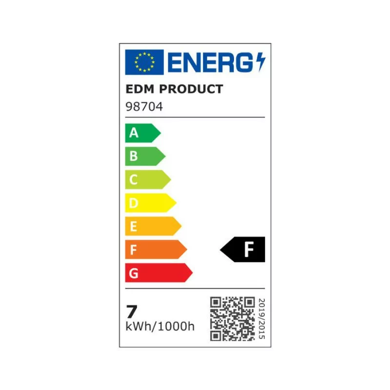 Bombilla LED EDM - Standard - E27 - 7W - 580LM - 3200K - Luz Quente - 5,9x11cm - 98704