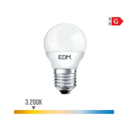 EDM LED Bulb - Spherical - E27 - 6W - 500LM - 3200K - Warm Light - 4.5x8.2cm - 98701