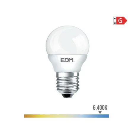 Bombilla LED EDM - Esférica - E27 - 5W - 400LM - 6400K - Luz Fria - 4,5x8cm - 98320