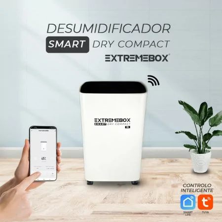 Desumidificador Inteligente Extremebox Smart Dry Compact - 12L/D