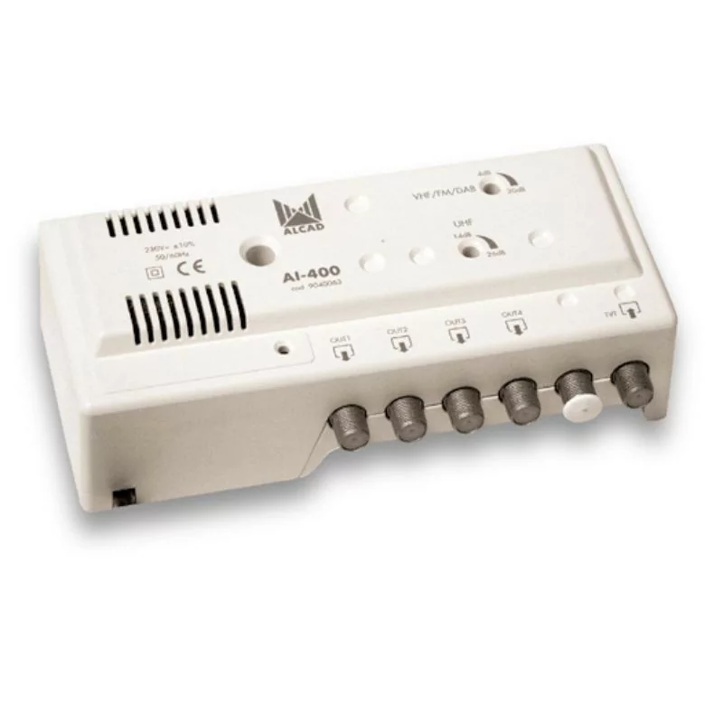 Amplificador de Sinal Interior Alcad - 4 Saídas - AI-400