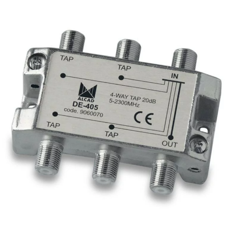 Repartidor Alcad - 4 Saídas - 20 dB - DE-405