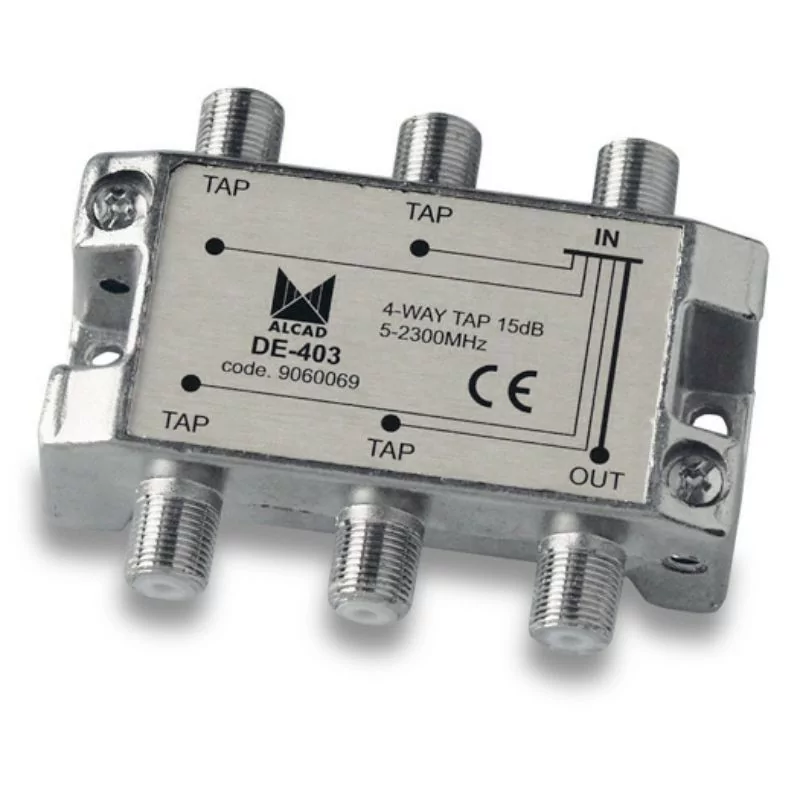 Repartidor Alcad - 4 Saídas - 15 dB - DE-403 Repartidor Alcad - 4 Saídas - 15 dB - DE-403