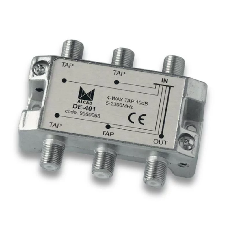 Repartidor Alcad - 4 Saídas - 12 dB - DE-401 Repartidor Alcad - 4 Saídas - 12 dB - DE-401