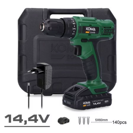 Taladro Aparafusador Koma Tools - Batería 14.4 - 1500mAh - 700RPM - 08376