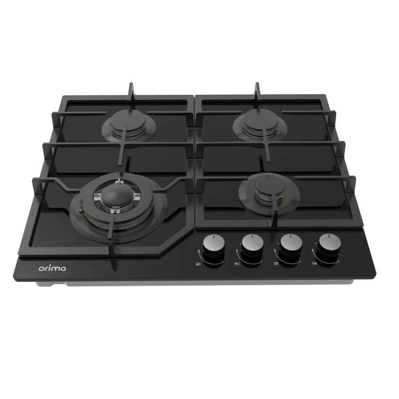Orima Gas Hob - 4 Burners - Black - ORQ-46-VG