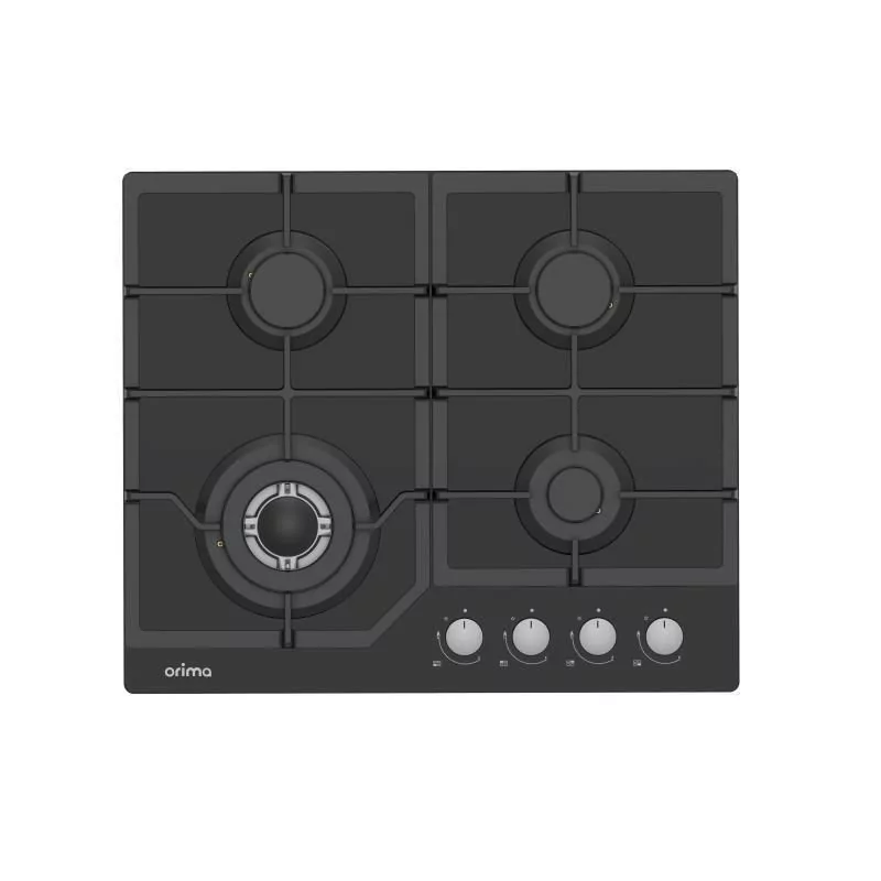 Orima Gas Hob - 4 Burners - Black - ORQ-46-VG Orima Gas Hob - 4 Burners - Black - ORQ-46-VG