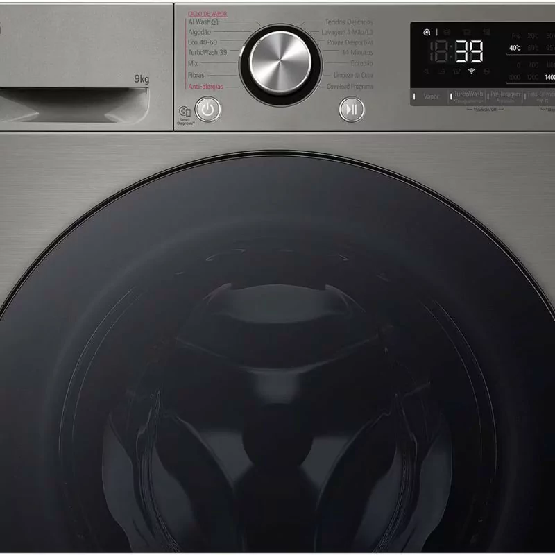 LG Washing Machine - 9Kg - 1400RPM - Class A - Platinum Silver - F4WR709SGS