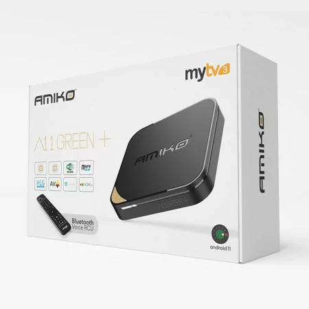Amiko A11 Green+ BT - Android TV Box - 2GB/16GB - MyTV 3 Amiko A11 Green+ BT - Android TV Box - 2GB/16GB - MyTV 3