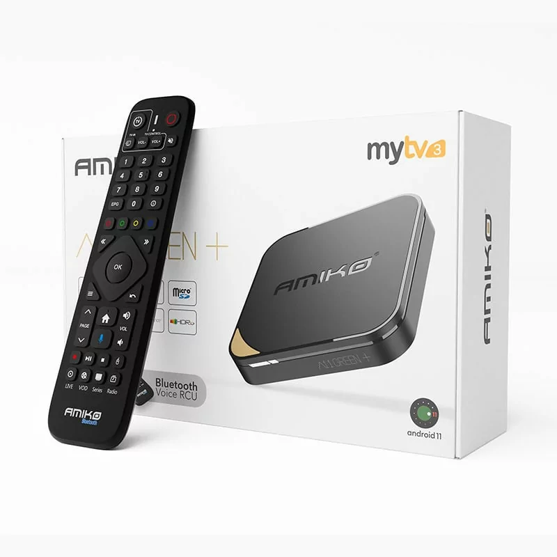 Amiko A11 Green+ BT - Android TV Box - 2GB/16GB - MyTV 3