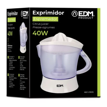 Espremedor de citrinos 40w 1,2 l ø18x23cm edm