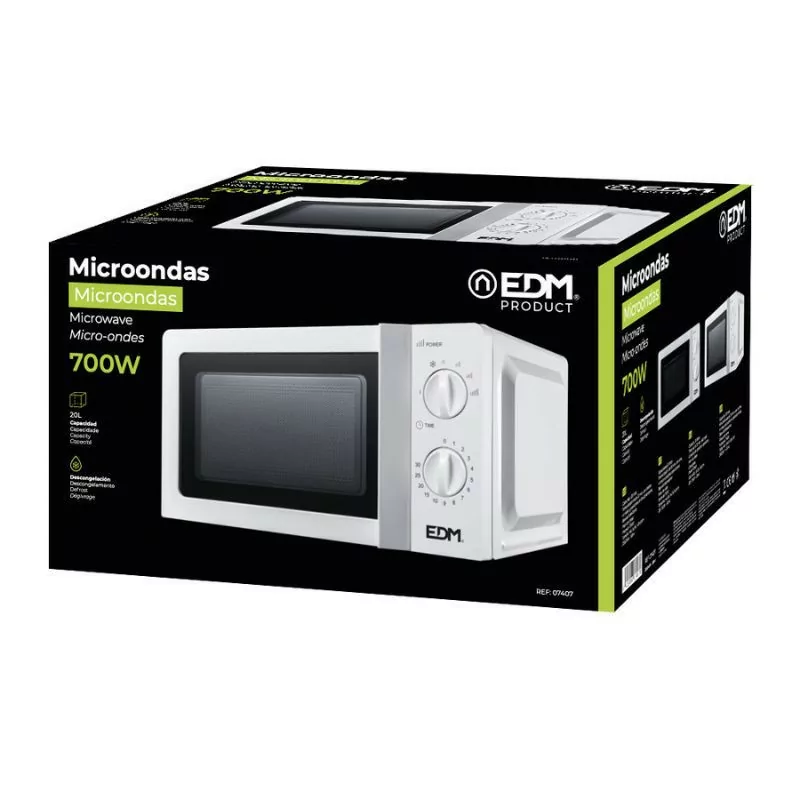 S.of. micro-ondas 20 l 700w 45x32x23,5cm edm