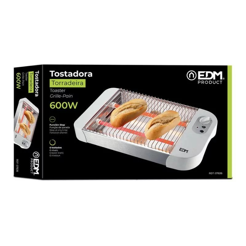 Tostadora Horizontal EDM - 600W - C/ Temporizador - 07636