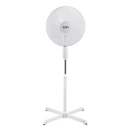 Ventilador de Pie EDM - 110/130cm - Blanco - 50W - 33910