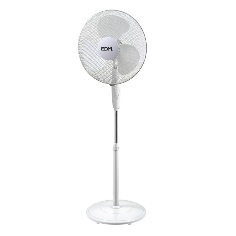 Ventilador de Pie 110-130cm EDM - Blanco - 45W