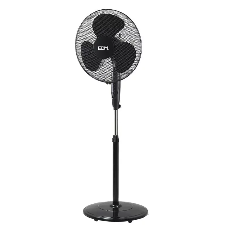 Ventilador de Pie 110-130cm EDM - Negro - 45W