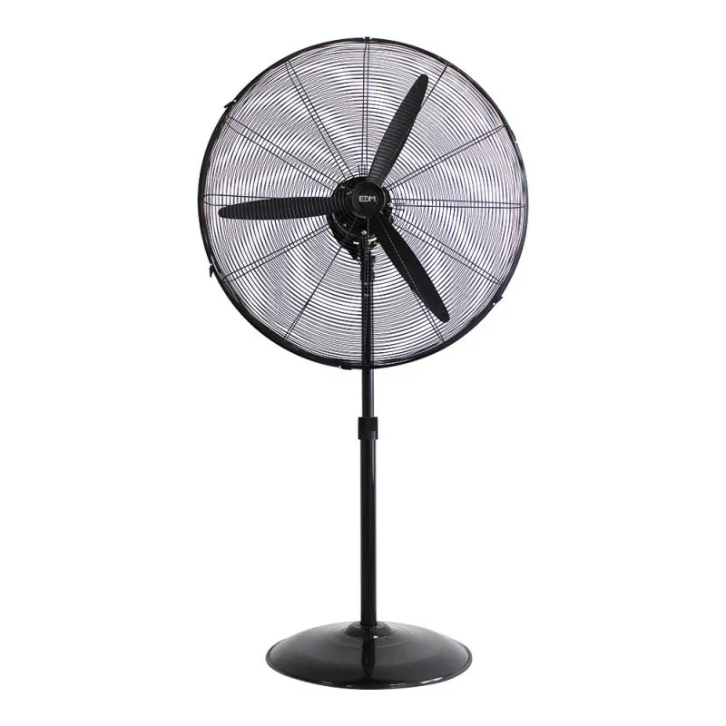 EDM Industrial Standing Fan - 117/156cm - Circular Base - 180W - Black