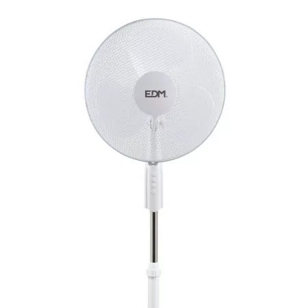 Ventilador de Pie EDM - 110/130cm - Blanco - 50W - 33910