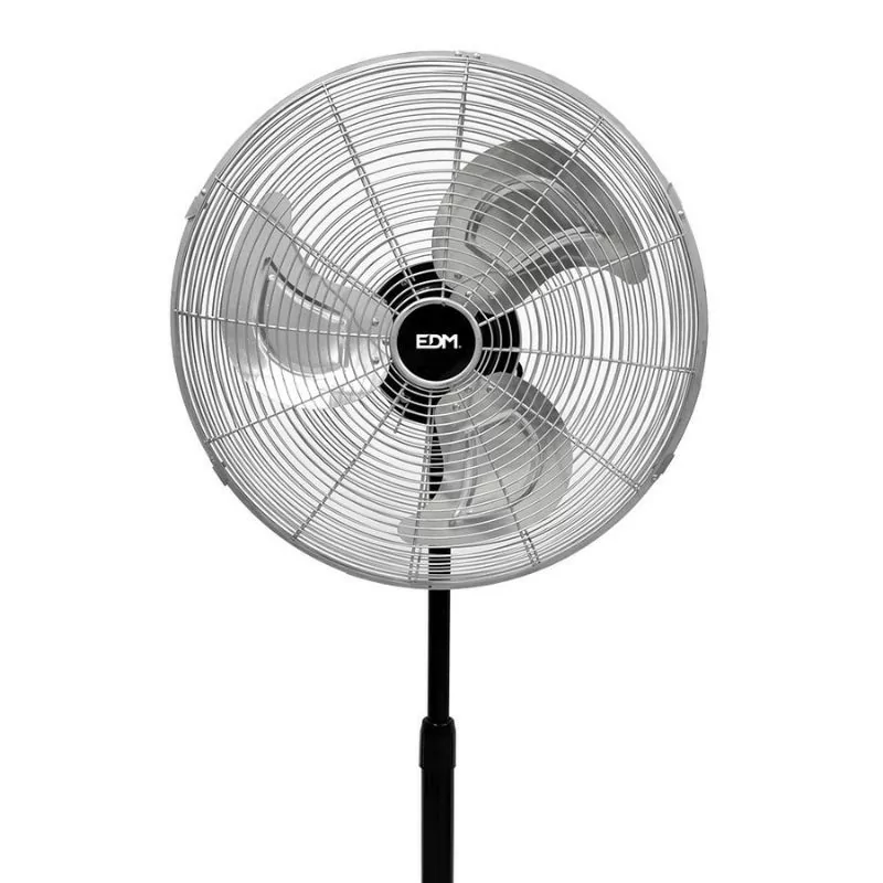 Ventoinha de Pé Industrial EDM - 60/90cm - Base Circular - 80W - Preto - 33528