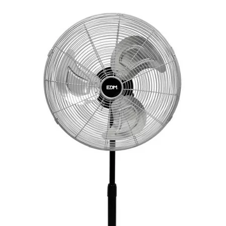 EDM Industrial Standing Fan - 60/90cm - Circular Base - 80W - Black