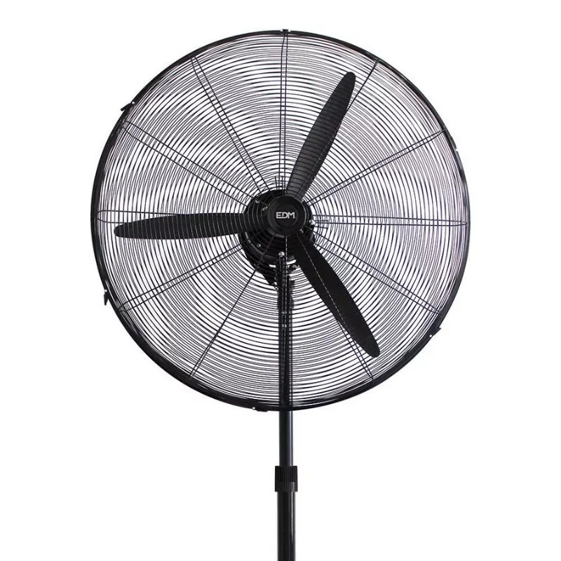 Ventoinha de Pé Industrial EDM - 117/156cm - Base Circular - 180W - Preto