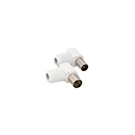 IEC Male Plug - Angular - White