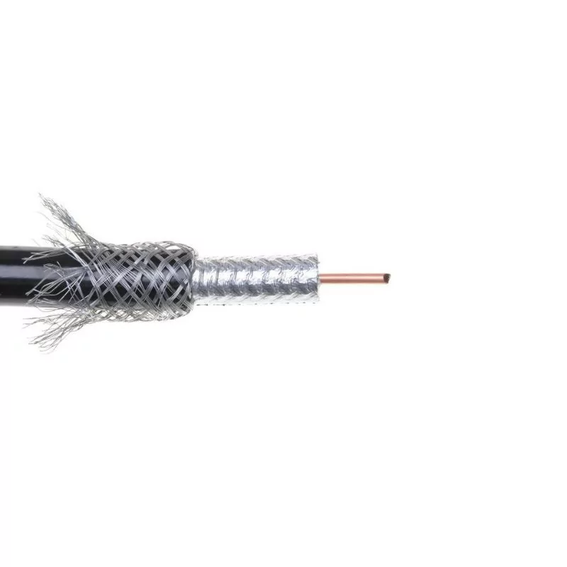 Cabo Coaxial RG6 Preto PVC - 25M