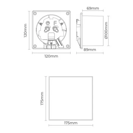 Extrator de Ar Con Plafond Blanco 11W Ø10cm EDM