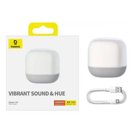 Coluna Portátil Baseus AeQur V2 Wireless - Branca