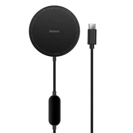 Carregador Wireless Baseus Simple Mini2 QI 15W c/ MagSafe - Preto