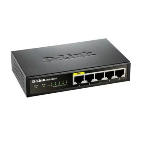 Switch D-Link 5 Portas 10/100Mbps PoE - DES-1005P